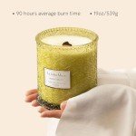LA JOLIE MUSE Fir & Cedarwood Candle, Christmas Candles for Home Scented, Holiday Candle Gifts for Women&Men, Large Wood Wicked Scented Candle, Long Burning Time, Starlit Golden Fir, 19oz