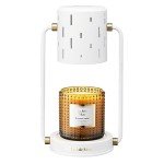 LA JOLIE MUSE Candle Warmer Lamp with Timer, Stepless Dimming Candle Warmer, Dimmable Candle Lamp, Electric Candle Melter, Compatible with Small & Large Candle
