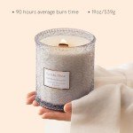 LA JOLIE MUSE Dark Berries & Bergamot Scented Candles, Large Glass Jar Candle, Candle Gifts for Women&Men, Natural Soy Candle for Home, 90 Hours Long Burning Time, 19oz