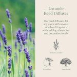 Archipelago Botanicals Lavande Reed Diffuser, Home Fragrance Reed Diffuser, Includes Fragrance Oil, Decorative Wooden Cap & 10 Diffuser Reeds, Perfect for Home, Office or Gift, 7.85 fl oz