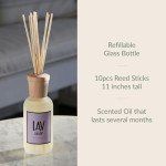 Archipelago Botanicals Lavande Reed Diffuser, Home Fragrance Reed Diffuser, Includes Fragrance Oil, Decorative Wooden Cap & 10 Diffuser Reeds, Perfect for Home, Office or Gift, 7.85 fl oz