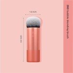 Real Techniques Bubble Blending Makeup Brush, Multipurpose Blending Brush For Liquid, Cream, & Powder Products, Unique Round Brush Head, Stocking Stuffer, Synthetic Bristles, Cruelty Free, 1 Count