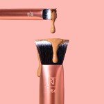 Real Techniques 4 Piece Face Base Makeup Brush Set, For Concealer, Foundation, Contour, & Setting Powder, For Blending & Sculpting, Travel Friendly, Gift Set, Stocking Stuffer, Cruelty-Free