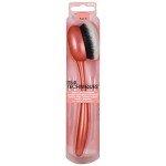 Real Techniques Blend & Blur Foundation Brush, For Liquid Foundation, Long Handle, Easy Makeup Application, Oval Shaped Brush Head with Dense, Plush, Synthetic Bristles, Orange Face Brush, 1 Count
