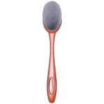 Real Techniques Blend & Blur Foundation Brush, For Liquid Foundation, Long Handle, Easy Makeup Application, Oval Shaped Brush Head with Dense, Plush, Synthetic Bristles, Orange Face Brush, 1 Count