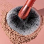 Real Techniques Extra Big Powder Brush, Large Makeup Brush For Powder, Fluffy Head For All-Over Setting, XL Brush For Quick Application, Stocking Stuffer, Cruelty-Free, Synthetic Bristles, 1 Count