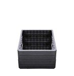 Exaco 645117-NP Ergo Square Modular Raised Garden Flower Bed, Anthracite