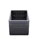Exaco 645117-NP Ergo Square Modular Raised Garden Flower Bed, Anthracite