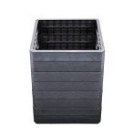 Exaco 645117-NP Ergo Square Modular Raised Garden Flower Bed, Anthracite