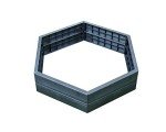 Exaco 645100-NP Modern Modular Raised Garden Flower Bed-Hexagon Shape 2 Panels High, Anthracite