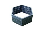 Exaco 645100-NP Modern Modular Raised Garden Flower Bed-Hexagon Shape 2 Panels High, Anthracite