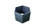 Exaco 645100-NP Modern Modular Raised Garden Flower Bed-Hexagon Shape 2 Panels High, Anthracite