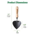 Gardener's Supply Company Lifetime Trowel | Heavy Duty Forged Steel with Ergonomic Hardwood Handle Garden Hand Tool for Digging, Mixing Soil & Outdoor Garden Planting