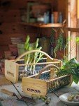 Gardeners Supply Company Garden Hod Harvest Basket | Versatile Gardening Fruits & Vegetables Gathering Basket | Natural Smooth Pine - Maple Frame & Coated Mesh | Easy to use - 16"L x 9"W x 7"H - Small