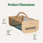 Gardeners Supply Company Garden Hod Harvest Basket | Versatile Gardening Fruits & Vegetables Gathering Basket | Natural Smooth Pine - Maple Frame & Coated Mesh | Easy to use - 16"L x 9"W x 7"H - Small