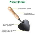 Gardener's Supply Company Lifetime Trowel | Heavy Duty Forged Steel with Ergonomic Hardwood Handle Garden Hand Tool for Digging, Mixing Soil & Outdoor Garden Planting