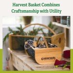 Gardeners Supply Company Garden Hod Harvest Basket | Versatile Gardening Fruits & Vegetables Gathering Basket | Natural Smooth Pine - Maple Frame & Coated Mesh | Easy to use - 16"L x 9"W x 7"H - Small