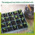 Gardener's Supply Company Self-Watering Galvanized Seed Starting Tray, 24 Cell