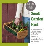 Gardeners Supply Company Garden Hod Harvest Basket | Versatile Gardening Fruits & Vegetables Gathering Basket | Natural Smooth Pine - Maple Frame & Coated Mesh | Easy to use - 16"L x 9"W x 7"H - Small