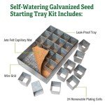 Gardener's Supply Company Self-Watering Galvanized Seed Starting Tray, 24 Cell