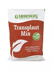 Gardeners Supply Company Tansplant Mix | Premium Planting Soil Mix with SuperRoot Booster to Helps Transplants Grow and Thrive | 20 Quart Bag