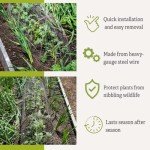 Gardener’s Supply Company Chicken Wire Cloche Garden Plot Plants Cover Protector | Sturdy Arch Metal Tunnel Cage Flowerbeds and Seedlings Garden Protection from Wild Animals | (3-in-1 Set) Extra Large