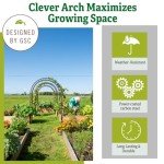 Gardener’s Supply Company Arch Trellis for Elevated Planter Box | 2' x 4' Garden Arbor Trellis for Climbing Plants, Vegetables and Flowers | Decorative Outdoor Garden Landscape