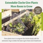 Gardener's Supply Company Sturdy Chicken Wire Cloche Plant Protector & Cover | Sturdy Metal Cage Garden Protection for Your Plants, Seedlings & Flowerbeds - (Cloche and Extension Set)