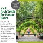 Gardener’s Supply Company Arch Trellis | Garden Arbor Trellis fits 2' x 8' Elevated Planter Boxes for Climbing Plants, Vegetables and Flowers | Decorative Outdoor Garden Landscape