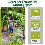 Gardener’s Supply Company Arch Trellis | Garden Arbor Trellis fits 2' x 8' Elevated Planter Boxes for Climbing Plants, Vegetables and Flowers | Decorative Outdoor Garden Landscape