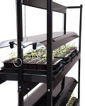 Gardener's Supply Company Indoor Greenhouse Gardening 3-Tier Plant Stand with Three Watertight Shelf Trays | Ideal Bright 6500K Color LED Grow Light Spectrum for Optimal Plant Growth