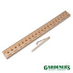 Gardeners Supply Company Planting Ruler and Dibber | Wooden Plant Seed Spacing and Interval Ruler for Outdoor Raised Garden Bed and Vegetable Gardens | 20-1/2"L and is 2"W x 1/2" Thick