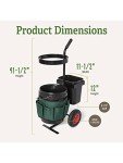 Gardener's Supply Company - Heavy Duty Mobile Tool Storage Caddy - All in One Easy-Roll Garden Tools Utility Cart Carrier - Includes 5-Gallon Bucket & Fabric Tool Organizer with Multiple Pockets