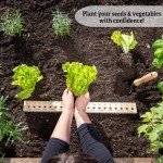 Gardeners Supply Company Planting Ruler and Dibber | Wooden Plant Seed Spacing and Interval Ruler for Outdoor Raised Garden Bed and Vegetable Gardens | 20-1/2"L and is 2"W x 1/2" Thick