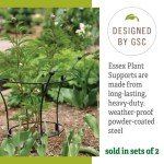 Gardener's Supply Company Essex Plant Support | Sturdy Metal Plants Support Frame For Peonies, Rose Ornamental Flower Garden Cage | Natural Bouquet Shape Flower Support | Small -23"H X 14"D (Set of 2)