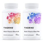 THORNE Multi-Vitamin Elite - Daily Nutritional Supplement - AM Formula Supports Cellular Energy Production and PM Formula Supports Restful Sleep - Gluten-Free, Dairy-Free - 180 Capsules - 30 Servings