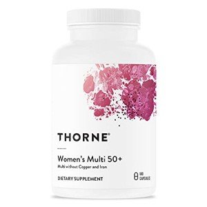 THORNE Women's Multi 50+ - Daily Multivitamin Without Iron and Copper for Women - Comprehensive, Foundational Support - Bone and Immune System Health - Gluten-Free - 180 Capsules - 30 Servings