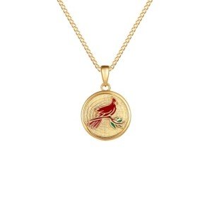 Mantra Brand Necklace - Always In My Heart - Cardinal Necklace - Inspirational Engraved Adjustable Mantra Necklace - Gold - Gifts for Women
