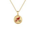 Mantra Brand Necklace - Always In My Heart - Cardinal Necklace - Inspirational Engraved Adjustable Mantra Necklace - Gold - Gifts for Women