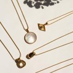 Mantra Brand Necklace - Calm Stone - Inspirational Engraved Adjustable Mantra Necklace - Gold - Gifts for Women