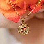 Mantra Brand Necklace - Always In My Heart - Cardinal Necklace - Inspirational Engraved Adjustable Mantra Necklace - Gold - Gifts for Women