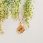 Mantra Brand Necklace - Always In My Heart - Cardinal Necklace - Inspirational Engraved Adjustable Mantra Necklace - Gold - Gifts for Women