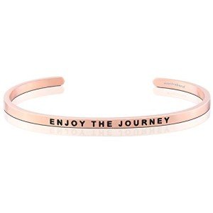 MantraBand Bracelets - Inspirational Engraved Adjustable Mantra Band Cuff Bracelet - Rose Gold color - Gifts for Women…