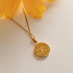 Mantra Brand Necklace - Always In My Heart - Cardinal Necklace - Inspirational Engraved Adjustable Mantra Necklace - Gold - Gifts for Women