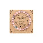 JoycuFF Gifts for Women, Birthday Ideas Gifts Bracelets for Women, Unique Gifts for Her Jewelry Natural Pink Zebra Jasper Stone Bracelet for Women Her