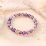 JoycuFF Gifts for Best Friend Crown Bracelets Gifts for Bestie Bff Friendship Gifts for Women Natural Stone Bracelets for Bestie Birthday Christmas Graduation Gifts for Bestie Her
