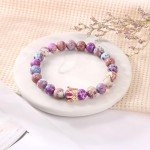 JoycuFF Gifts for Best Friend Crown Bracelets Gifts for Bestie Bff Friendship Gifts for Women Natural Stone Bracelets for Bestie Birthday Christmas Graduation Gifts for Bestie Her