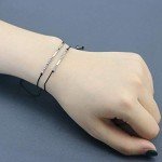 JoycuFF Brave and Beautiful Morse Code Bracelets for Women Wife Best Friend Sister Fashion Valentine's Birthday Gifts Silk Wrap Bracelet Funny Secret Message Handmade Jewelry