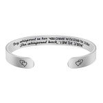 JoycuFF Strong Women Bracelets Sympathy Gifts for Her Christmas Birthday Gifts They Whispered to Her You Cannot Withstand The Storm She Whispered Back I Am The Storm