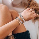 JoycuFF Strong Women Bracelets Sympathy Gifts for Her Christmas Birthday Gifts They Whispered to Her You Cannot Withstand The Storm She Whispered Back I Am The Storm